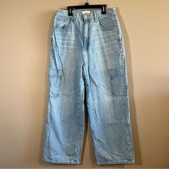 NWOT Frame High Rise Baggy Pocket Jeans Revolve Light Wash 31 - Picture 2 of 13